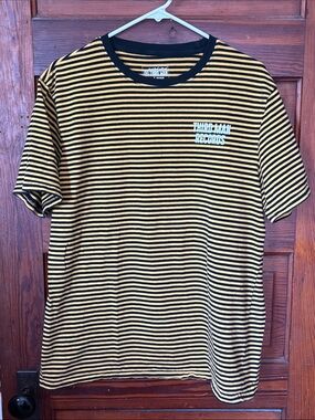 Third Man Records Yellow Black Striped tee men’s Large